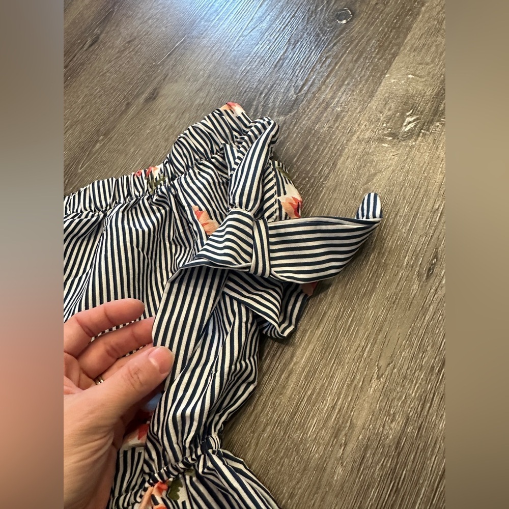 NWOT striped floral blouse - Picture 4 of 6